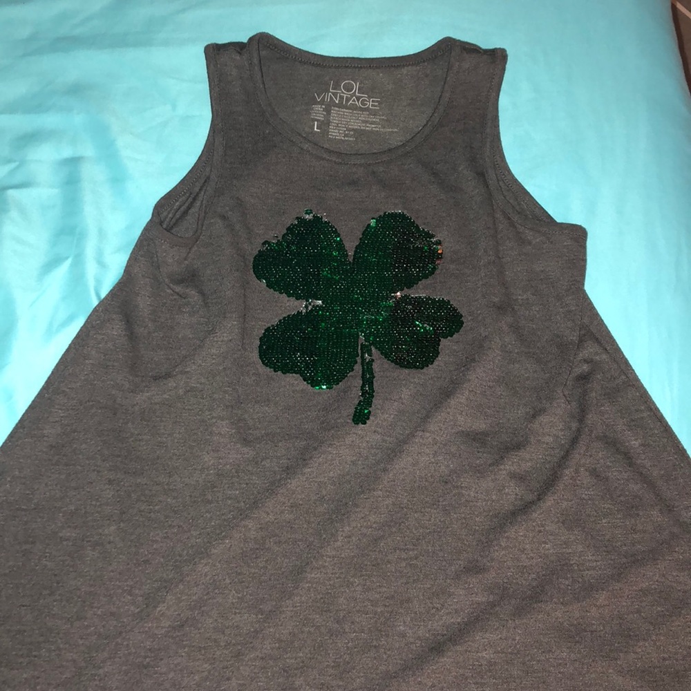 Flip sequin Saint Patty’s shirt